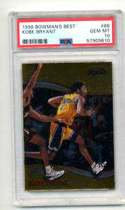 1998 Bowman Best Basketball Kobe Bryant Card #88 LA Lakers PSA 10 Gem Mint