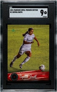 2021 Parkside Premier Ed. Rookie #1 SOPHIA SMITH Portland Thorns RC Mint SGC 9