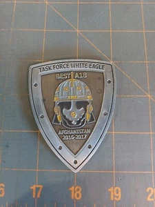Task Force Águila Blanca Personalizada Gran Escudo Desafío Moneda Afganistán 2016-2017 - Imagen 1 de 2