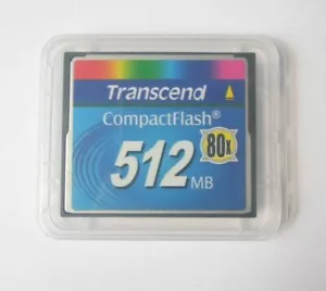 512MB Transcend CompactFlash CF Memory Card 100% Genuine industrial 80x f/ Nikon - Picture 1 of 4