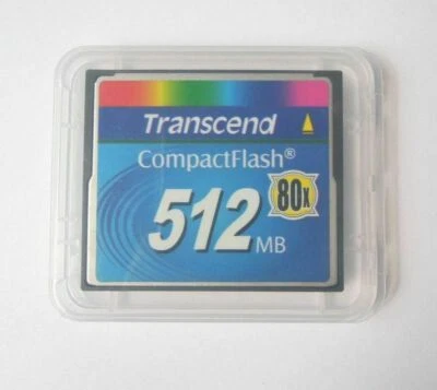 512MB Transcend CompactFlash CF Memory Card 100% Genuine industrial 80x f/ Nikon - Image 1 of 4