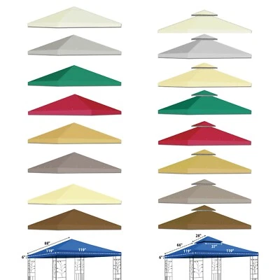 STRONG CAMEL 10 x 10ft Replacement Canopy ONLY Patio Pavilion Gazebo Sunshade Polyester Cover