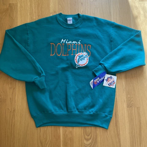 Vintage The Game Miami Dolphins Chalk Line Nublend Sweater Size Large Embroider Cover