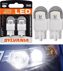 Sylvania ZEVO LED Light 7440 White 6000K Two Bulbs Rear Turn Signal Replace EO - Picture 1 of 12