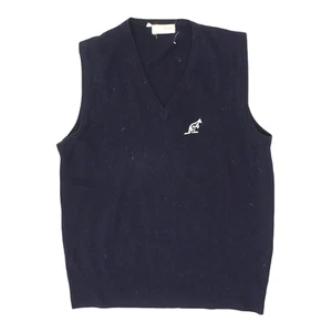 Chaleco Suéter Australian L'Alpina Para Hombres Azul Marino | Jersey Sin Mangas de Diseñador Vintage - Imagen 1 de 3
