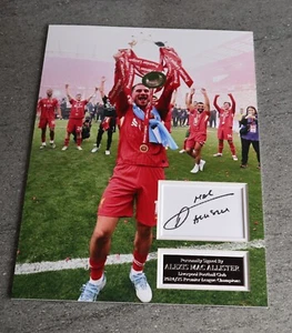 Montaje de foto firmado personalmente Alexis Mac Allister 30x40 auténtico regalo Liverpool - Imagen 1 de 3