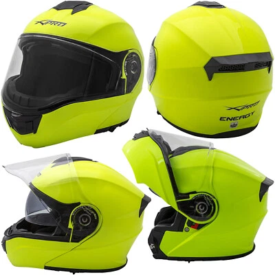 Casco Modular Moto Sport Homologado P/J Pantalla Touring Parasol Amarillo fluo - Imagen 1 de 4