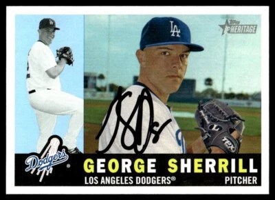 2009 Topps Heritage Baseball George Sherrill Auto Dodgers #579 Signed - Image 1 of 2