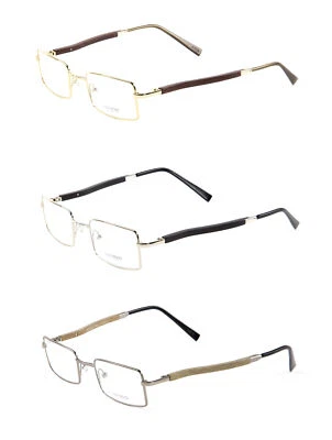 Gold & Wood Monturesd Rectangular Eyeglass Frames 47mm $789 NEW - Image 1 of 3