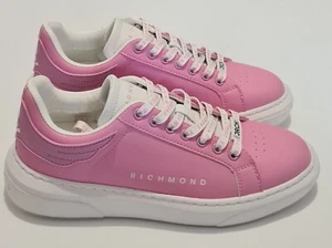 Zapatillas informales John Richmond de cuero sintético con cordones para mujer rosa talla uk 6 eu 39 - Imagen 1 de 6