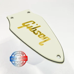 Parchment 3 Ply Truss Rod Cover for Gibson Custom Shop '67 Flying V + Gold Decal - Picture 1 of 6