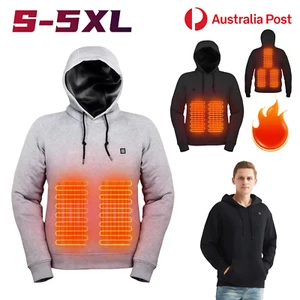 Electric Heating Sweaters Hoodies Clothes USB Heated Jumper Outdoor Winter Warm - Picture 1 of 17