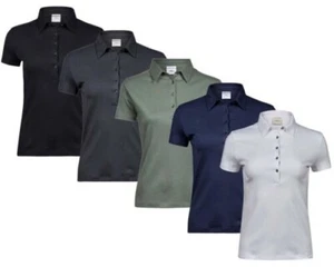 Tee Jays Ladies Womens Pima Cotton Short Sleeve Polo Shirt - Picture 1 of 5