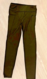Athleta Girl High Rise Stash Your Treasures leggings Green size 16/XXL  pockets - Picture 1 of 10