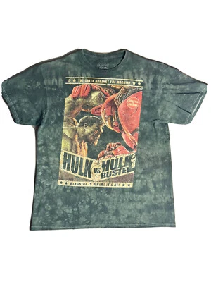 Мужская футболка Avengers L (42–44) — Халк против Халка Бастера — Халк против Железного человека — зеленая - Изображение 1 из 4