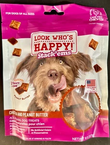 Look Who's Happy Stack Ems | 8oz | Chicken + Peanut Butter - Picture 1 of 1