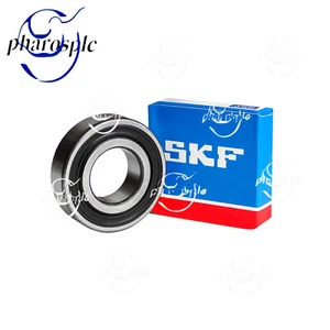 Rodamiento de bolas de sello de goma marca 6201-2RS C3 SKF 12x32x10 6201 2RS 6201RS - Imagen 1 de 4