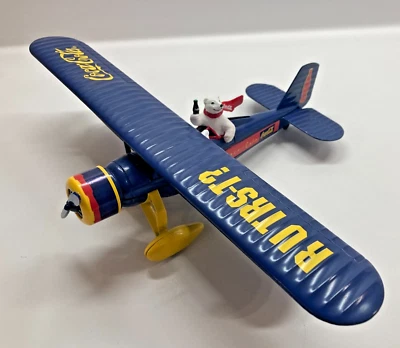 Coca Cola ERTL Die Cast 1931 airplane Prop Bi-Plane Bank Polar Bear and box - Image 1 of 4