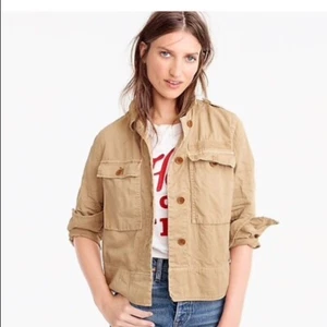 J.Crew Jacket XXS Tan Cotton Twill Garment-Dyed Safari Pocket Button-Up Utility - Bild 1 von 8