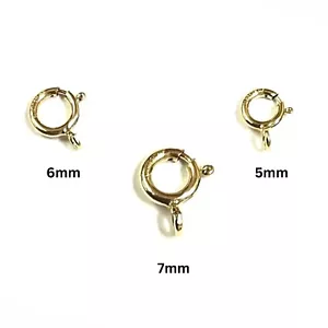 Hallazgo de cierre de anillo de resorte relleno de oro de 14K - Collar de cadena de pulsera - Imagen 1 de 4