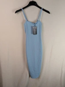 PLT Ladies baby blue strappy midi dress size 4 sleeveless New - Picture 1 of 8