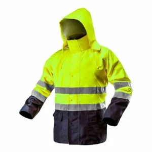 Gelbe Arbeitsjacke Warnjacke 81-720 Sicherheitsjacke Lange Jacke Regenjacke Neu - Bild 1 von 6