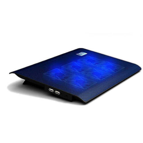 6 Fans Notebook Laptop Cooling Pad USB Cooler Mat Laptops 10-17 inches Black