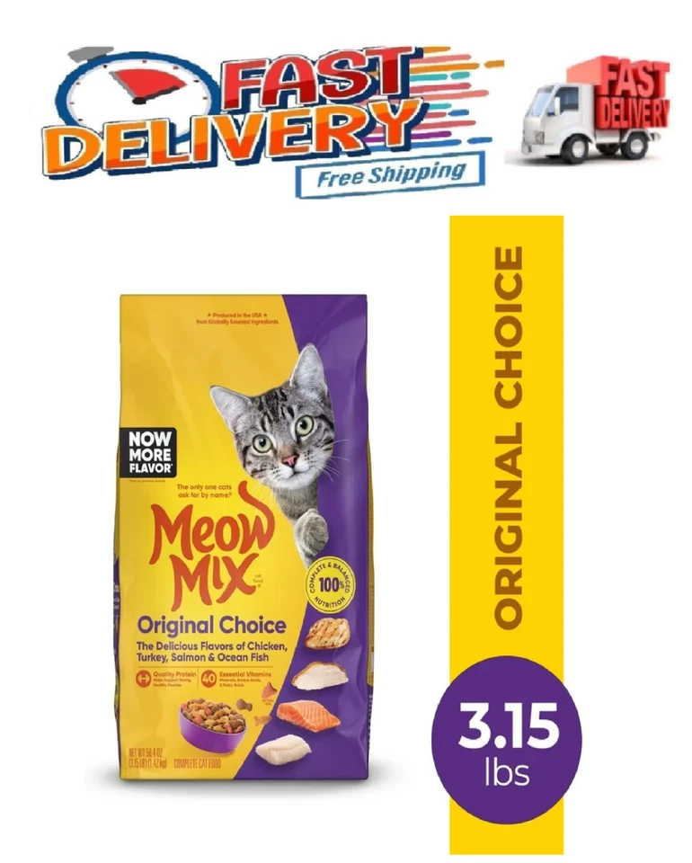 3.5lb Meow Mix Cat Food No 10829274513750 Del Monte Foods 3pk