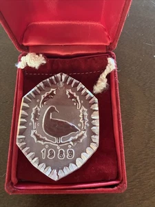 Waterford Crystal 1989 12 giorni di Natale ornamento oche con scatola - Foto 1 di 6