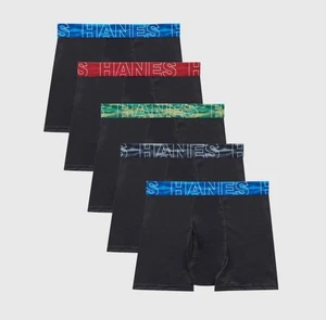 NWOT~ Hanes L 12-14 Boys 5 pk Moves X-Temp Boxer Briefs Mesh Stretch RR18 - Picture 1 of 10