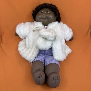Vintage Cabbage Patch Kids Doll 1983 Black African With Fun Furs Original Outfit - Picture 1 of 10