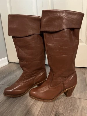 Dexter Vintage USA Made Women’s Sz 6 Brown Leather Heeled Western Boots New Sole - Image 1 of 4