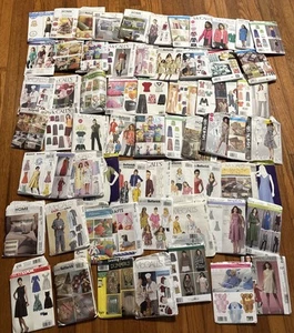 Lot Of 64 Plus Uncut SewiPatterns Mix McCall's Simplicity Butterick - - Picture 1 of 6