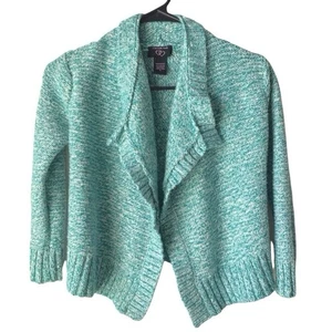 Gap Cardigan Sweater Girls Size Small Open Front Long Sleeve Green Knit - Picture 1 of 5
