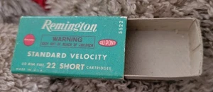 Vintage Remington MT Dupont green box Kleenbore 22 Short Standard Velocity NICE - Bild 1 von 8