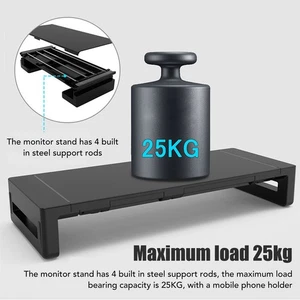 Monitor Stand Riser RGB Folding Regulable Length USB3.0 Charging Desktop Ris NEW - Afbeelding 1 van 12
