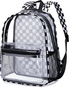 Transparenter Mini Rucksack für Stadion Events 12x12x6 kleine transparente Rucksäcke Pl... - Bild 1 von 4