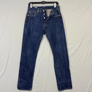 Levis 501 Jeans Herren 30x32 Blau Denim Button Fly Straight Leg Levi's Premium - Bild 1 von 14
