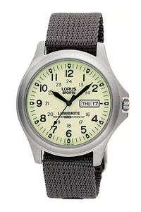 Lorus Gents Lumibrite Military Style 37mm Watch RXF41AX7 - Picture 1 of 5