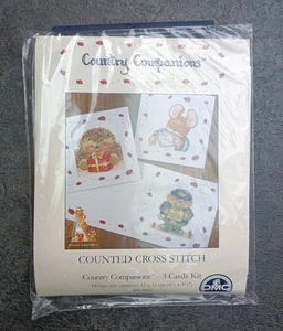 Country companions Cross Stitch New And Sealed 3 Cards Kit - Picture 1 of 8