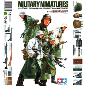 TAMIYA MILITARY MINIATURES GERMAN ASSAULT INFANTRY . WINTER GEAR - 35256 SCALA 1 - Foto 1 di 3