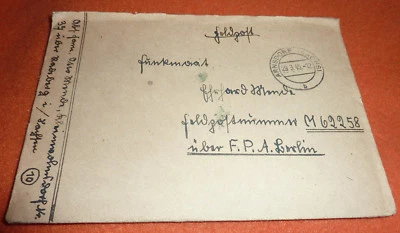 Feldpost 1945 Kriegsmarine Hilfskreuzer Hansa Pommern Königsberg Kleinwolmsdorf - Bild 1 von 4