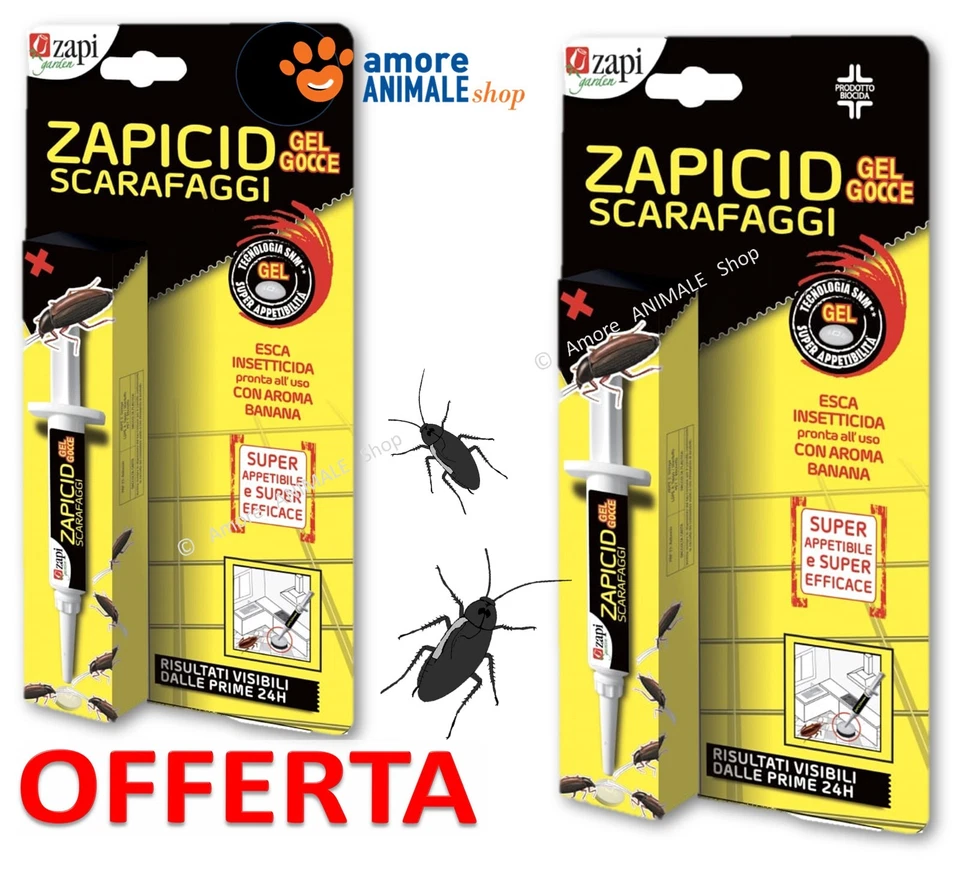 Zapi ZAPICID GEL SCARAFAGGI → Siringa da 25 Gr Insetticida in Gocce Pronto Uso