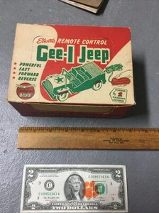 Jeep Gee-l Vintage juguete a batería Jeep No. 81 W/ Caja General Moldes EJÉRCITO - Imagen 1 de 9