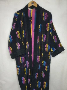 VTG 90s Christian Dior Monsieur BathRobe One Size Terry Cloth Long Multicolor - Picture 1 of 11