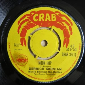 DERRICK MORGAN Moon Hop /REGGAEITES Harris Wheel UK 7" Grab Records 1969 Ex - Bild 1 von 2