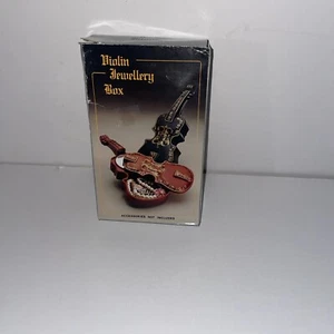 RARE VINTAGE* Violin Jewelry Box - Picture 1 of 5
