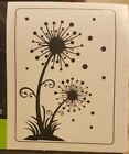 Darice Embossing Folder DANDYLION Dandelion FLOWERS Grass Dots   A2 1218-50