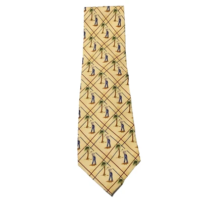 Corbata Tommy Bahama para golfistas 100 % seda multicolor tropical 58" Foto 1 de 4