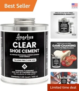 Shoe Glue 32oz - Industrial Strength Clear Sole Adhesive for Sneakers, Boots,... - Picture 1 of 7